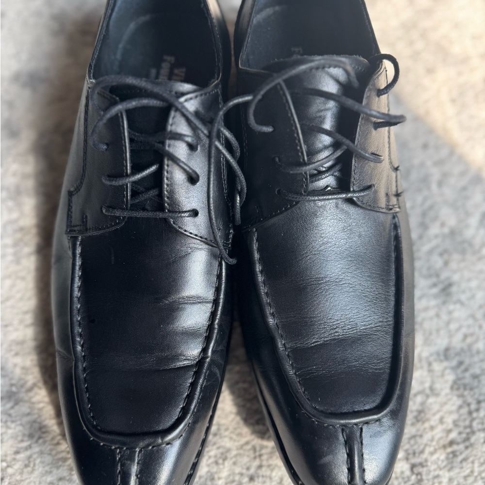 Vintage Foundry Black Leather Men's Oxfords